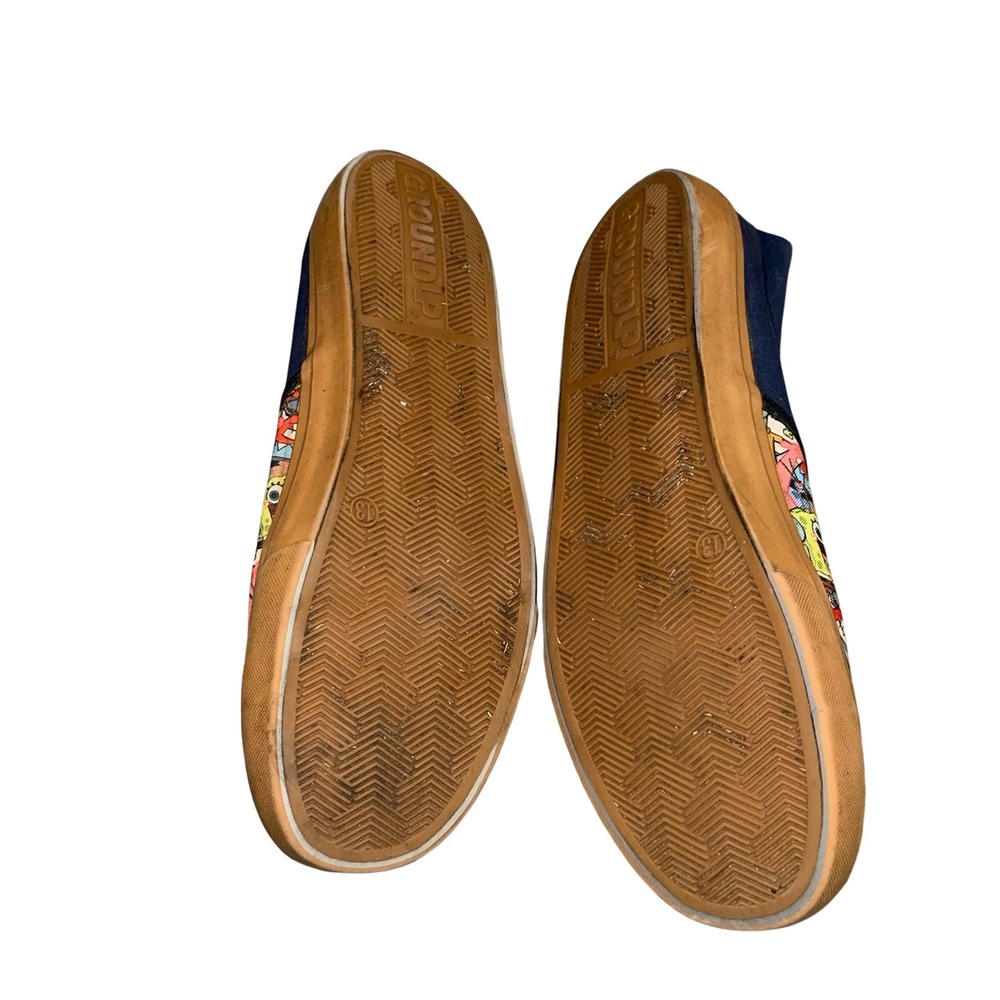 Ground Up SpongeBob SquarePants men Slip On Sneakers Navy Character Print Sz 13 - Picture 6 of 11